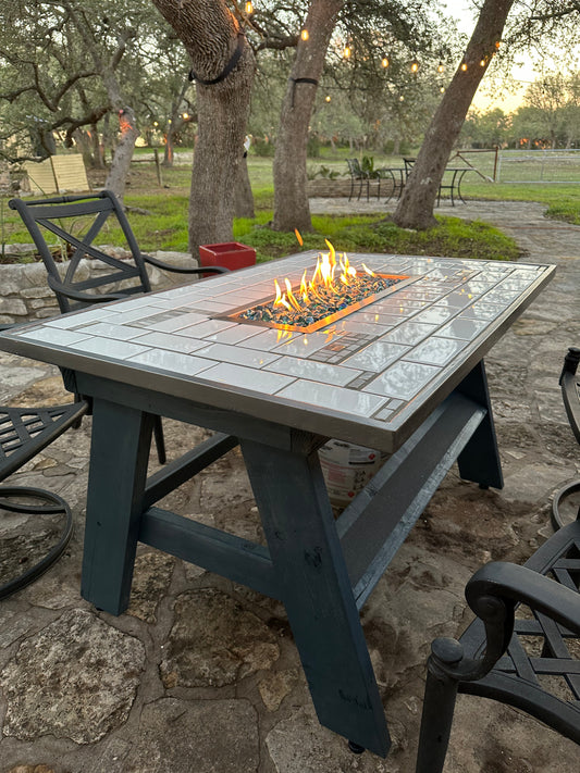 Custom patio fire table