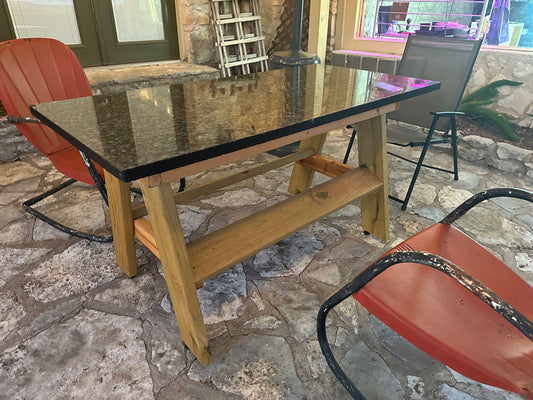 Custom granite outdoor table